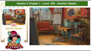 June's Journey - Volume 2 - Chapter 1 - Level 502 - Amelia's Studio (Complete Gameplay, in order)