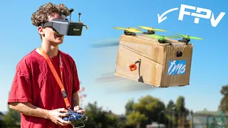 Turning a CARDBOARD BOX into an FPV Drone!