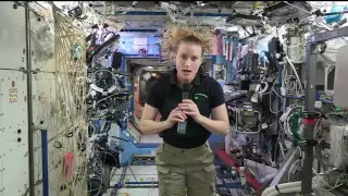 Space Station Crew Member Discusses Work in Space with the Media