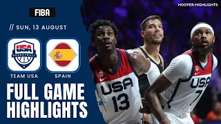 Team USA vs Spain Full Game Highlights | Aug 13 | 2023 FIBA World Cup