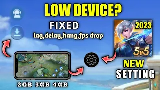 Mobile Legends New SETTING 2023 | SETUP to Fix Lag, Delay, Hang, and FPS Drop | Best for Low Devices