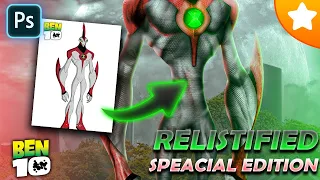 Turning (Ben 10) Characters into Realistic Version || WayBig || Photoshop