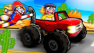 Jeffy And Pomni Play A Dusty Trip BUT WITH MONSTER TRUCKS