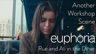 Another scene from a workshop: Euphoria, Rue and Ali in the Diner