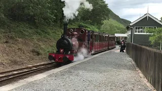 Talyllyn Railway Dolgoch leaving Abergynolwyn - June 2019