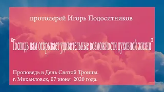 прот.Игорь Подоситников. Проповедь на праздник Троицы.(07.06.2020)