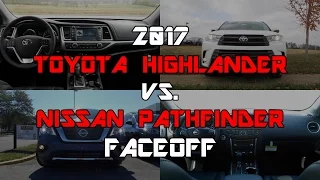 2017 Toyota Highlander SE vs. 2017 Nissan Pathfinder Platinum: Faceoff Comparison