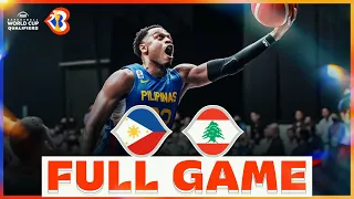 Philippines v Lebanon | Basketball Full Game - #FIBAWC 2023 Qualifiers