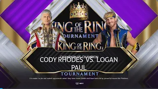 Cody Rhodes vs. Logan Paul King and Queen of the Ring Double Title Champion vs Champion Match