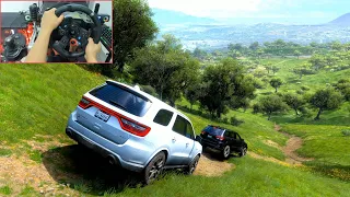 Off-Road Convoy Adventure! Dodge Durango & Jeep Trackhawk - Forza Horizon 5 Gameplay | logitech g29