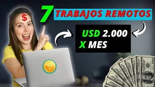 7 TRABAJOS desde Casa | para GANAR dinero USD 2000-10.000/MES | Trabajos en linea sin experiencia