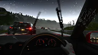 FULL VR REALISM | Heavy Rain and Traffic | Nürburgring Nordschleife | Gran Turismo 7 | PSVR2