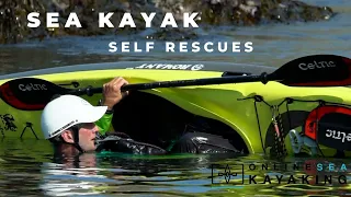 Sea kayak self rescues - Reentry and roll - Back deck scramble