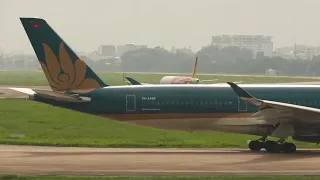 Ho Chi Minh Airport Plane Spotting Cafe "Airview" Vietnam A350 Singapore Airlines 787