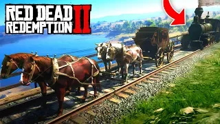 1 TRAIN vs 4 HORSES! (Red Dead 2 FAILS & FUNNY MOMENTS! #2)