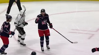 Kirill Marchenko's first NHL goal vs Kings (11 dec 2022)