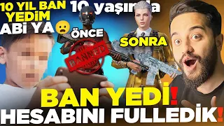 CANLI YAYINDA BAN YİYEN 10 YAŞINDA Kİ İZLEYİCİME ULAŞIP HESABINI FULLEDİM! PUBG Mobile