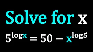 Let's Solve A Nonstandard Equation | Properties of Logs