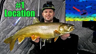 The Best Structure That Holds a TON of Fish! | Ice Fishing Lake Trout