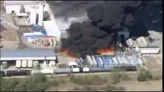 Firetruck engulfed in Massive Flames Texas