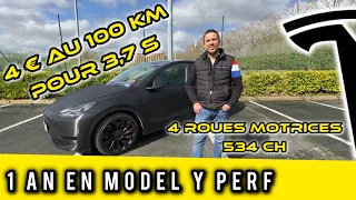 BILAN ⚡️Sylvain a roulé 1 an en Tesla Model Y Performance : meilleur rapport prix puissance TMY perf