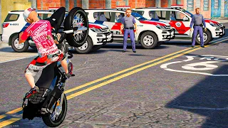 DANDO TRABALHO PARA POLICIA DE XRE ROUBADA NA FAVELA | GTA 5 MODS