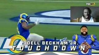 Odell Beckham Jr. TD & self-revive celebration REACTION