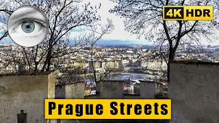 Prague walking tour to Petřín Hill 🇨🇿 Czech Republic 4k 60fps HDR ASMR