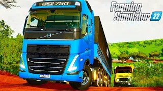 NÃO DEU PARA O VOLVO FH 750 DESSA VEZ , MB 1518 BRUTO - Farming Simulator 22 - Creative Farm - 09