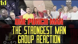 One Punch Man - 1x1 The Strongest Man - Group Reaction