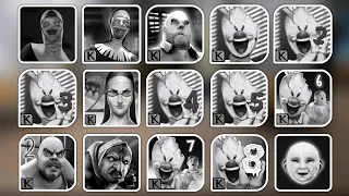 Keplerians Games Oldest Version Full Gameplay - Evil Nun 1-2 & The Nun, Ice Scream 1-8, Mr Meat 1-2