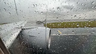 United Airlines 777-300ER LOUD Rainy Takeoff from Sydney to SFO with amazing GE90-115b sound