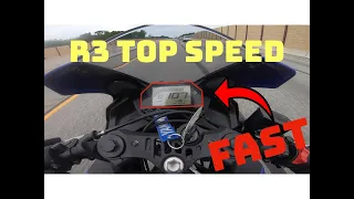 Yamaha R3 TOP SPEED || **faster than you'd think!!**