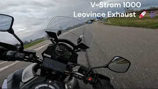 🔊🎵 THIS is how you should ride the V-Strom 1000 (Leovince Exhaust) Great sound 4K 🔊🎵