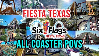 Six Flags Fiesta Texas All Coaster POV Compilation in 4K with Some Flats