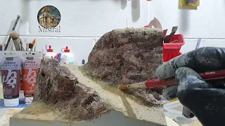 The Wolf DIORAMA TUTORIAL / How to make rocks and soil