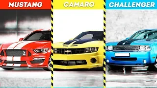 CHEVY CAMARO VS FORD MUSTANG VS DODGE CHALLENGER!!!