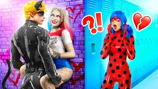 Harley Quinn Roubou o Namorado da Ladybug! Agora, Harley Quinn e o Cat Noir Estão Namorando!