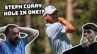 Best of Steph Curry at American Century Championship! British Father and Son Reacts!