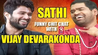 Bithiri Sathi Chit Chat With Actor Vijay Devarakonda | Teenmaar News | V6 News