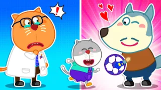 Baby, Who Do You Think is The Better Dad? 🐺 Funny Stories for Kids @LYCANArabic