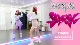 aespa 에스파 'Spicy' Dance Tutorial | EXPLANATION + Mirrored