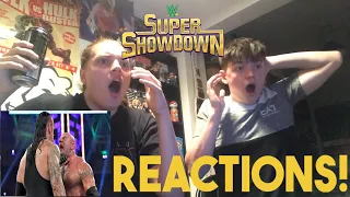 WWE SUPER SHOWDOWN REACTIONS!!: UNDERTAKER VS GOLDBERG!!