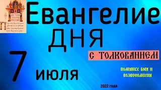 Евангелие дня с толкованием  7 июля  2022 года 90 псалом