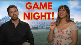 MR. MALCOLM'S LIST stars Zawe Ashton, Theo James, Frieda Pinto, Sope Dirisu play GAME NIGHT