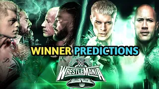 WWE WrestleMania 40 Winner Predictions