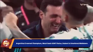 Lionel Scaloni's full reaction after Montiel's Penalty