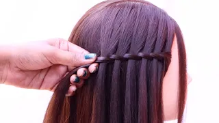 Nice ! Very Easy Waterfall hairstyle - new hairstyle | waterfall pony | hairstyle