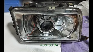 Montaż soczewki do lampy Audi 80 b4 / Mounting the lens for the Audi 80 b4 lamp