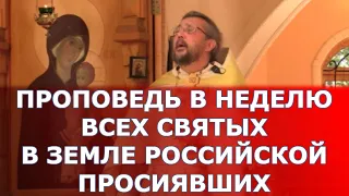 Проповедь в Неделю Всех святых в земле Российской просиявших. Священник Игорь Сильченков